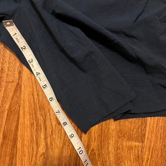 New ASICS Train Shorts Men Large 9"  Navy Blue Athletic Performance - Picture 4 of 6